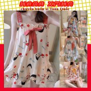 [BỘ MẶC NHÀ] Bộ Ngủ Áo 2 Dây, Bộ Đồ Nữ Mặc Nhà Siêu Cute